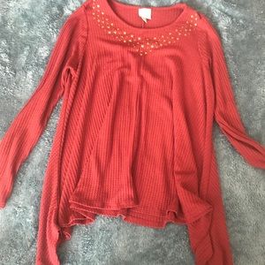 Long sleeve rust colored sweater